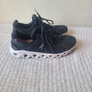 On Running Black and White Athletic Shoes with Cushioned Soles Women's Size 10